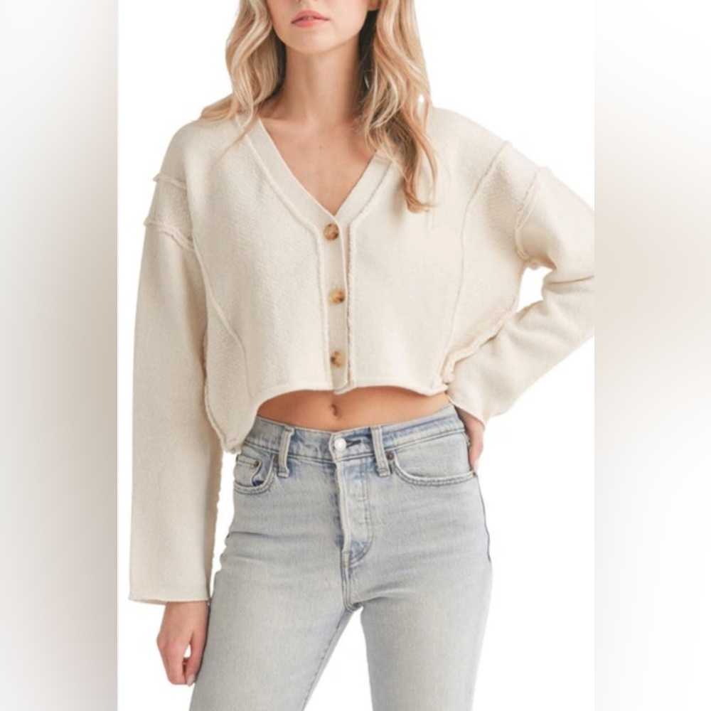 Lush Ivory Cropped Sweater